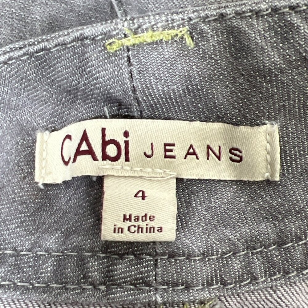 CABI Lou Lou Straight Leg Jeans Washed Gray Sz 4 #332 EUC - Picture 5 of 6